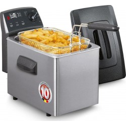 FRITEL Friteuse Turbo SF 4350 - 4 L - 2800 W - Couvercle anti-poussière - 3 à 5 personnes - Huile + graisse solide