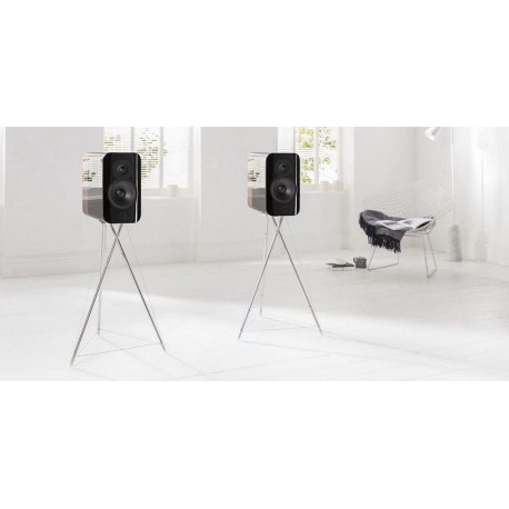 Q Acoustics Enceinte bibliothèque Concept 300 Noir et Noyer