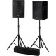 Ibiza Enceinte sono DISCO08B 2x 300W 3 voies, Supports PIEDS