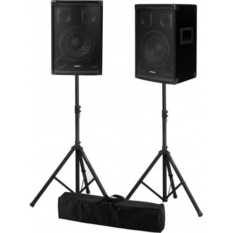 Ibiza Enceinte sono DISCO08B 2x 300W 3 voies, Supports PIEDS