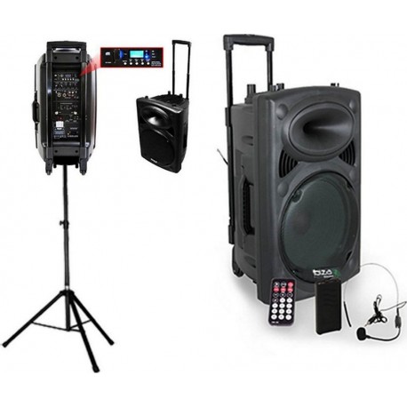 Ibiza Enceinte sono PORT15VHF-BT Système karaoké mobile 800W