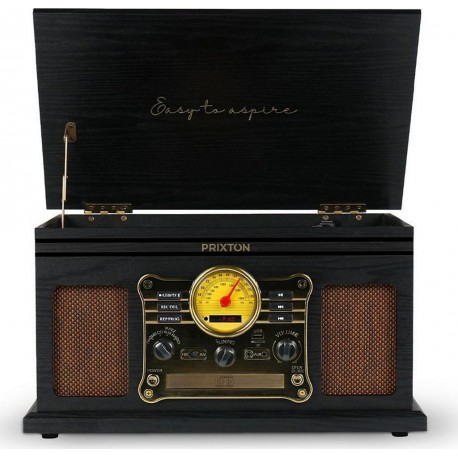 Prixton Platine vinyle Century Bluetooth, CD, MP, Cassette, USB