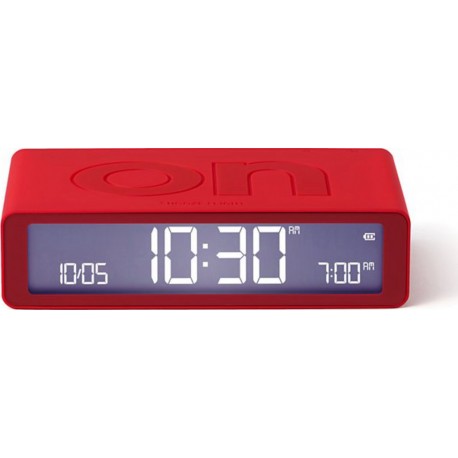 Lexon Réveil Flip Classic Rechargeable en USB-C Rouge