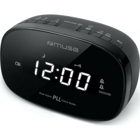 MUSE Radio réveil M-155-CR DOUBLE ALARME