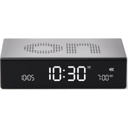 Lexon Réveil Flip Premium Rechargeable Aluminium