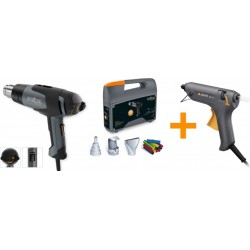 Steinel 088422 Set de pistolets à air chaud avec pistolet à colle dans une mallette